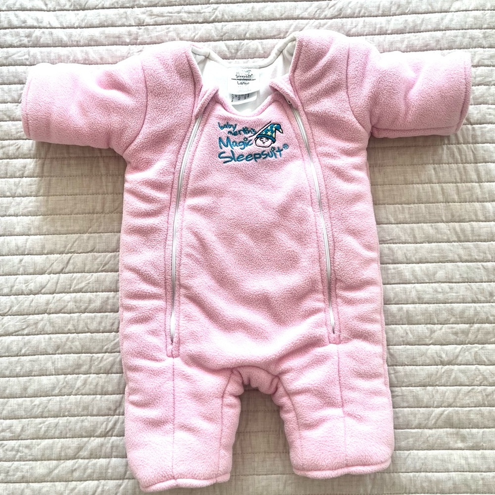 Baby Merlin’s Magic Sleepsuit Pink Fleece Sleep Sack